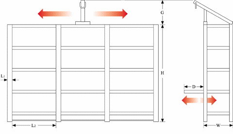 Drawer Type Molds Rack Schematic diagram